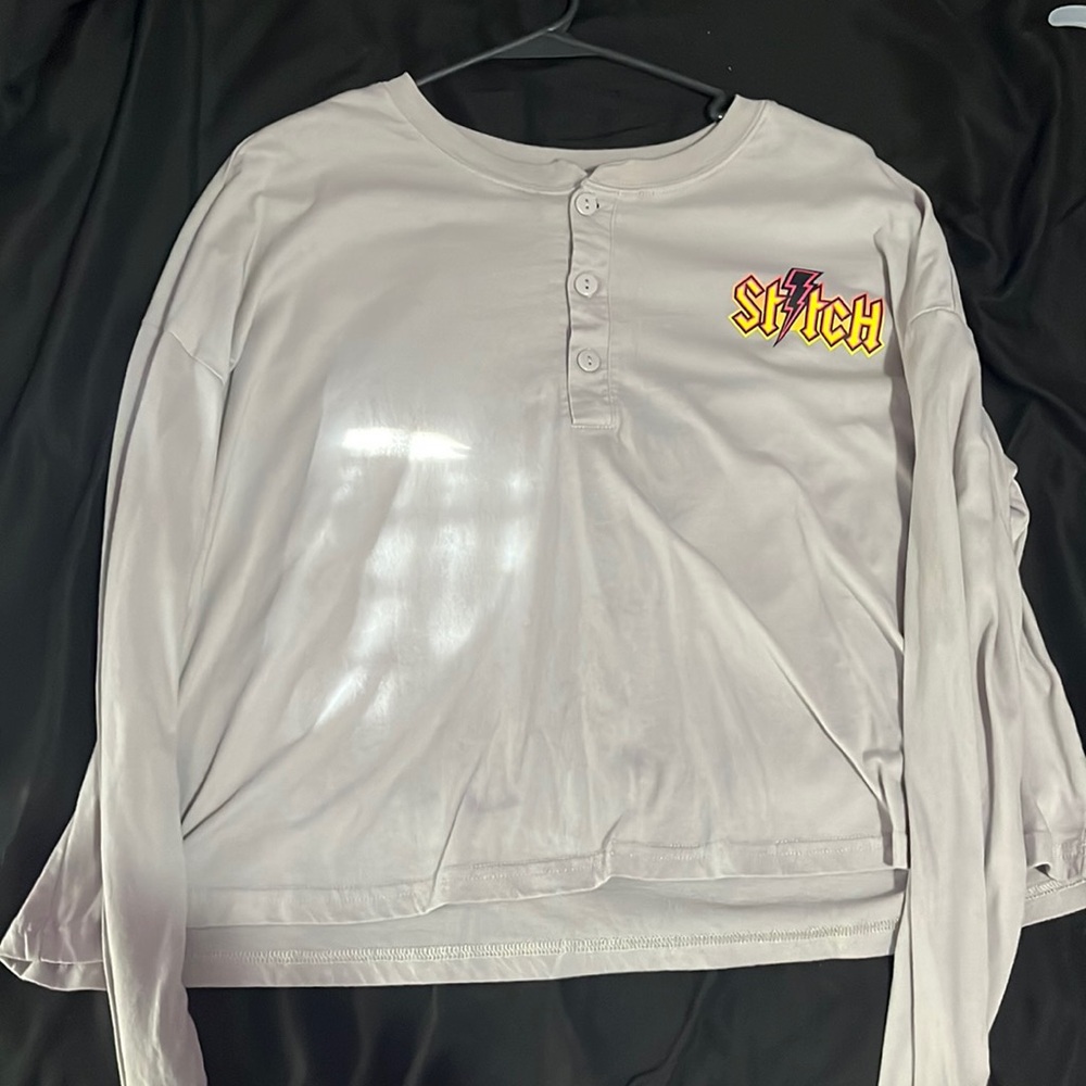 NWT Disney Lilo And Stitch Cropped Graphic Pullover Tee Size XL